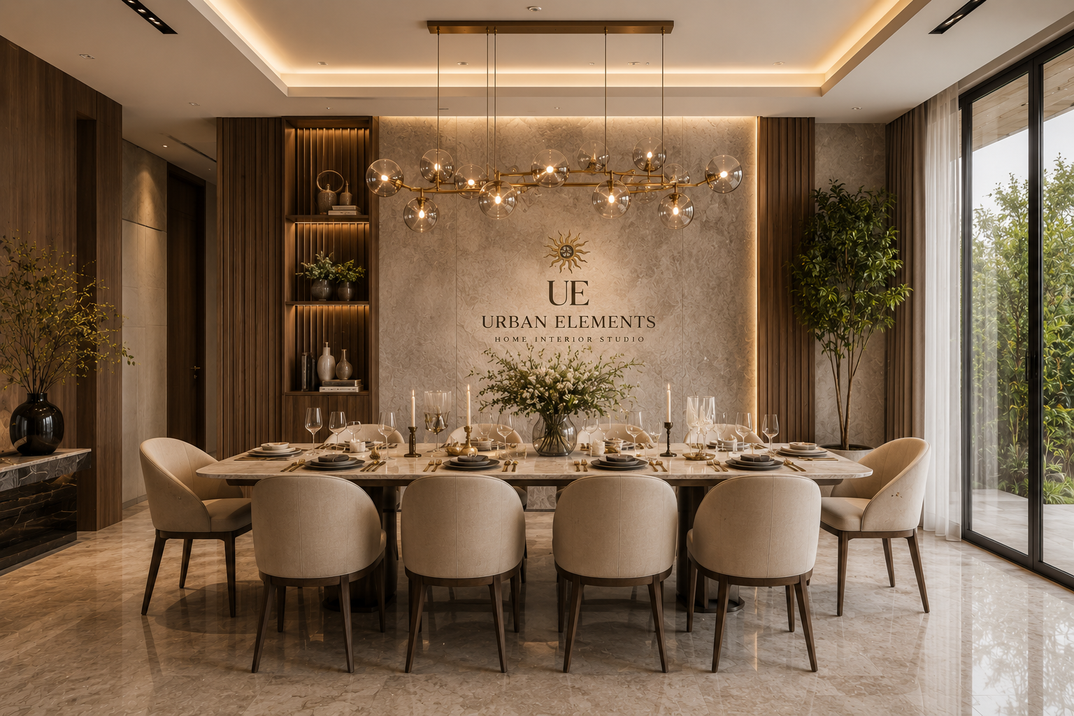 The Travertine Table — Dining Area · Powai